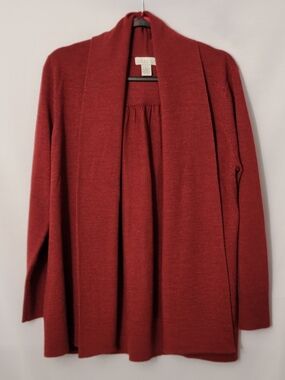 Tweeds Longline Italian Merino Wool Cardigan Size L